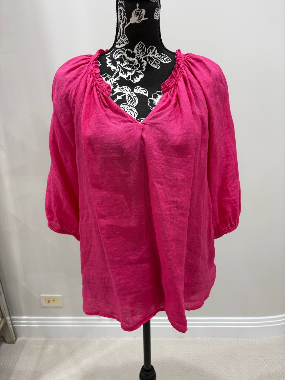 J. Jill pink linen top size medium